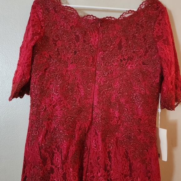 TS Couture Maxi Bridesmaids Dress - Red - - Picture 3 of 9